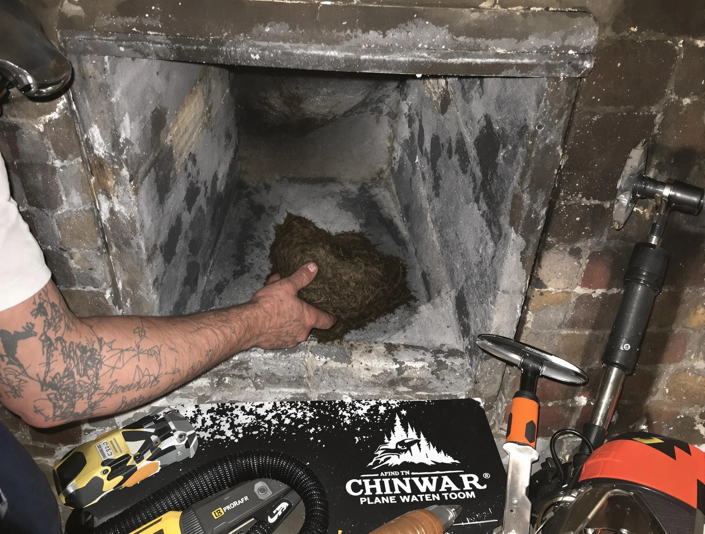 Atlantic City Chimney Sweep safely removing debris and screening chimney in Atlantic City, NJ